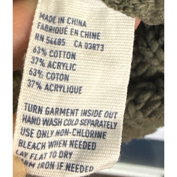 American Eagle Womens Sweater Shawl Neck Med Green Chunky Knit Wrap Y2K Preppy‎ - Picture 5 of 10